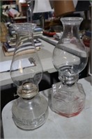 PAIR OF OIL LAMPS