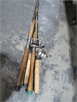 BUNDLE OF FISHING RODS AND REELS