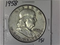 1958 Franklin Half Dollar