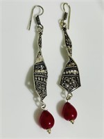 Long beaded earrings vintage jewelry
