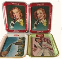 GROUPING OF 4 COCA-COLA TRAYS
