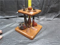 Vintage Pipe Stand with 2 Pipes