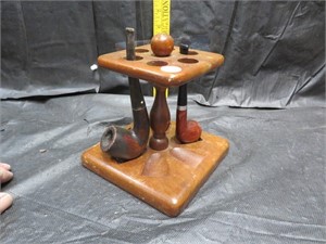 Vintage Pipe Stand with 2 Pipes