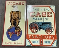(N) 2 Case Tractor Metal Signs 11” x 16” and 8” x