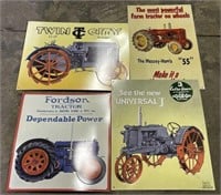 (N) 4 Tractor Metal Signs (bidding on one times