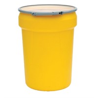 Eagle 30 Gallon Plastic Drum with Lid, Metal Lever