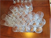 Pinwheel Crystal Water Glasses