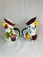 Pr Colorful 11 in Chicken Pitchers