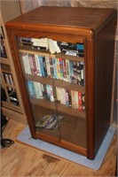 Stereo Cabinet wtih Glass Doors & Contents