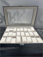 Black 24 slot watch case