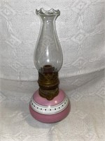 Vintage pink oil lamp