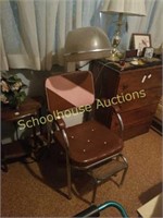 Vintage beautician chair/footstool and dryer