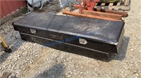 BLACK ALUMINUM DIAMOND PLATE TRUCK TOOLBOX