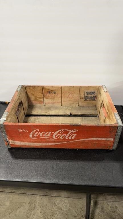 WOOD & METAL COKE CRATE