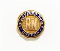 Jewelry 10k Gold Registered Nurse Oregon Pin