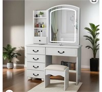 Makeup Vanity with Mirror and Lights,Modern