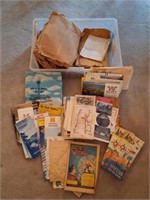 Box of Vintage Travel Brochures