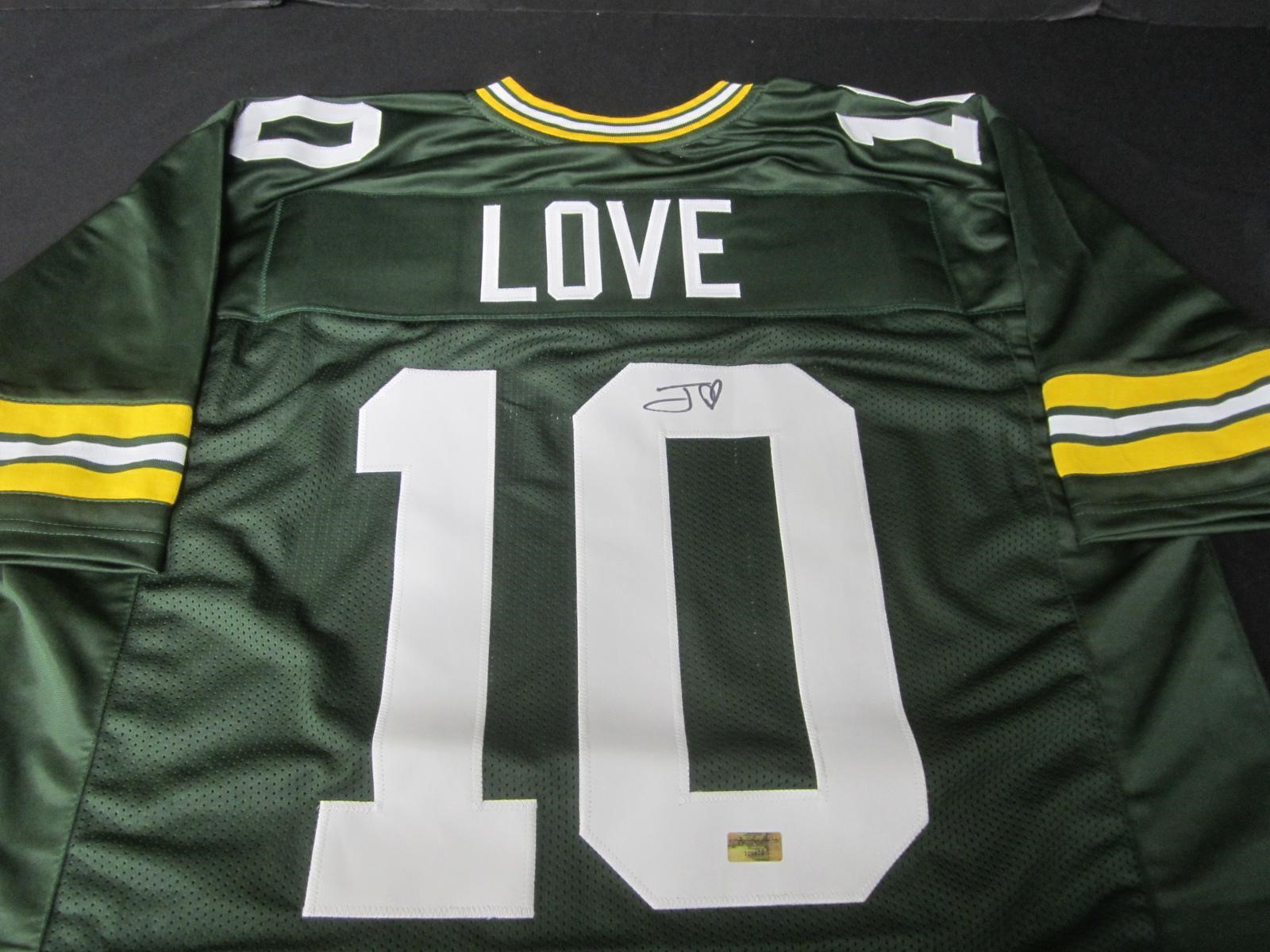 PACKERS JORDAN LOVE SIGNED JERSEY AEU COA