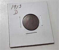 1913 D Lincoln 1 Cent Coin