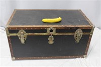 Vintage Steamer Trunk with Wheels