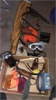 BX W/ MAGNIFYING GLASS, RIFLE SLINGS, HOLSTERS &