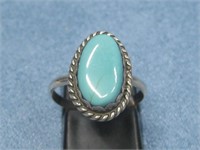 S.S. Tested Vtg. Turquoise Ring