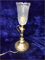 Brass and Crystal Buffet Lamp