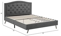 Full- Coventry Diamond Tufted Upholstered Bed
