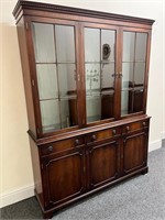 Georgian Style Mahogany Bookcase, Bevelled Glass