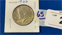 1966 40% Silver Kennedy half dollar - UNC
