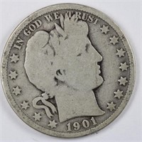 1901-O Barber Half Dollar