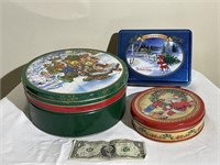 Lot of Christmas Tins