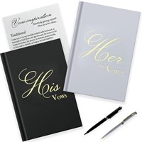 DAMINA Wedding Vow Books His and Hers - 2 Pack