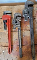 3pc. set of Pipe Wrenches