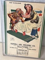 RARE 1939 ANTHROPOMORPHIC ADVERTISING CALENDAR