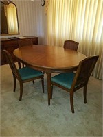 Vintage henredon dining room table and chairs