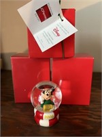 3 JCPenney Disney Mickey Mouse snow globes dated