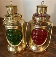 Vintage Avon glass lantern after shave decanters