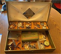 Vintage Jewelry Box & Contents
