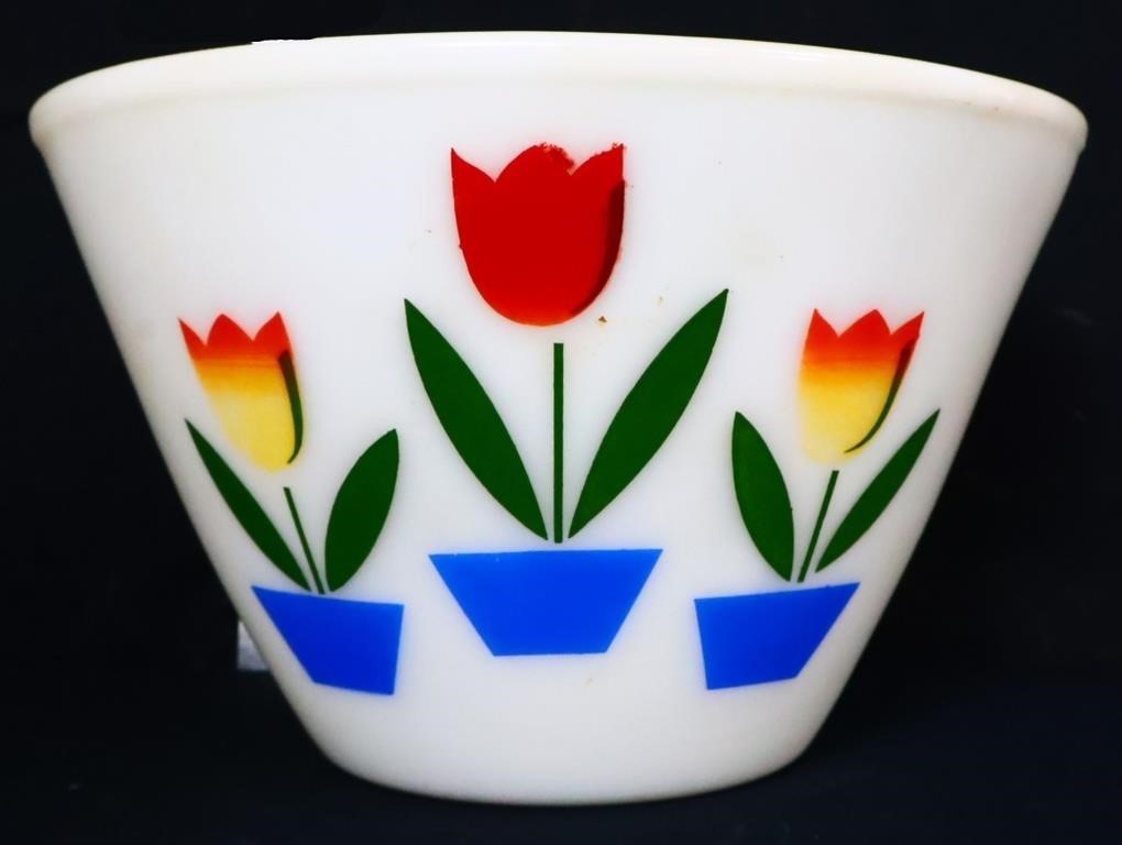 Vintage Fire King tulip mixing bowl