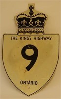 THE KING'S HIGHWAY ONTARIO 9 SIGN