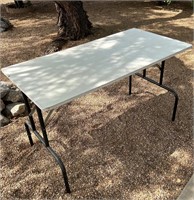 Wood Top Table with Folding Legs