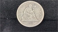 1878 Seated Liberty Silver Quarter