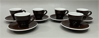 ACF Set of 6 Cups & Saucers, Made in Italy