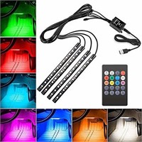 Car Interior Lights, EECOO Waterproof 4x12 LED