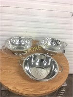 3 NEW 12" S/S Strainers