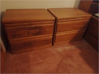 (2) 2-Drawer Night Stands - 24"Wx17"Dx30"H