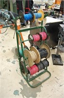 Spool Cart W/ Assorted Wire Spools