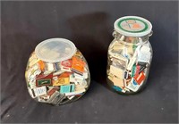 Advertising Matchbooks in Glass Containers