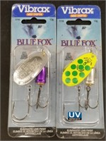 Lot of 2 Vibrax blue fox lures #5